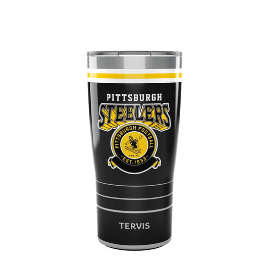 Tervis Traveler NFL Pittsburgh Steelers - Vaso de viaje con aislamiento de triple pared clásico que mantiene las bebidas frías y calientes, 20 onzas, acero inoxidable