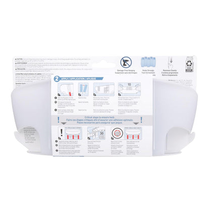 COMMAND 3M Cesto para Baño con Tiras Adhesivas Color Blanco 1 pza | Organiza el baño sin dañar superficies, Resistente al agua, No requiere herramientas, Fácil de limpiar, Fijación segura