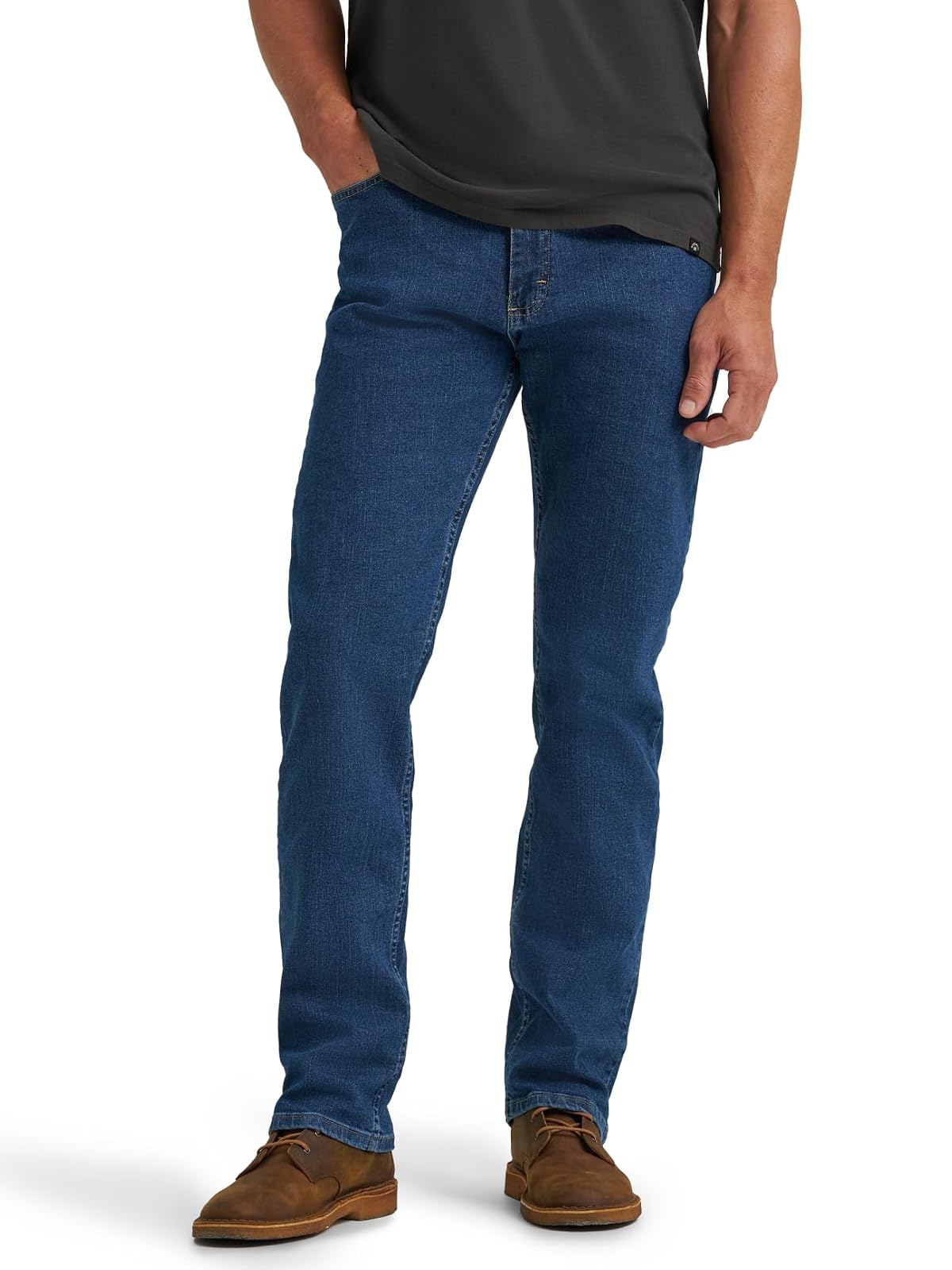 Wrangler Authentics Pantalón de Mezclilla Clásico 5 Bolsillos para Hombre - 32W x 28L - Azul Oscuro