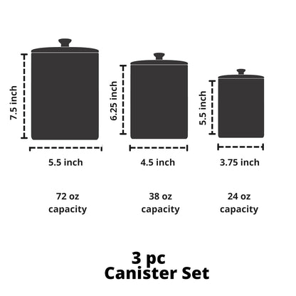 10 Strawberry Street Juego de Recipientes Almacenamiento Flora | Rojo, 3 piezas, 25 fl oz, 33 fl oz, 60 fl oz