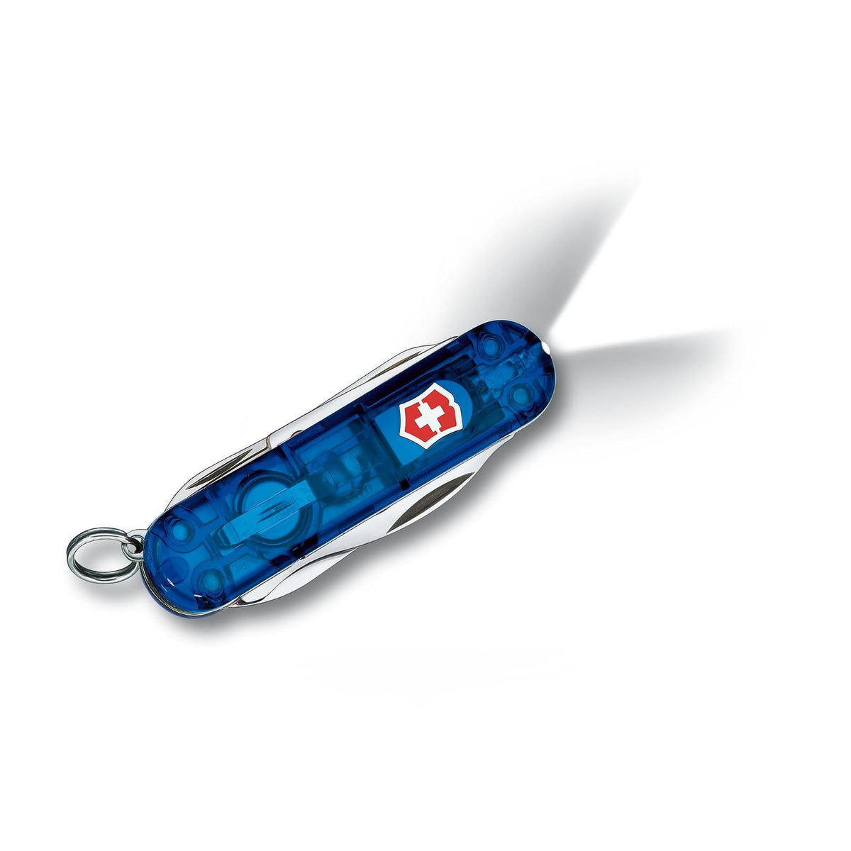 Victorinox Navaja Midnite Manager con Luz Led, Azul Transparente, 10 Usos