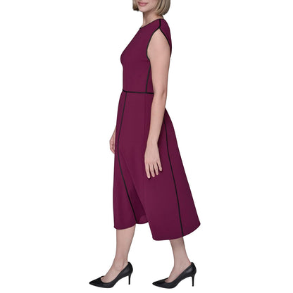 Karl Lagerfeld Sleeveless Scuba Crepe Wear to Work Midi Dress Vestido Informal Mujer