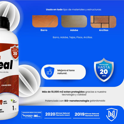 Nanoprotecto Impershield 636BSB4 Sellador Bio Seal Barro 4 litros, Blanco