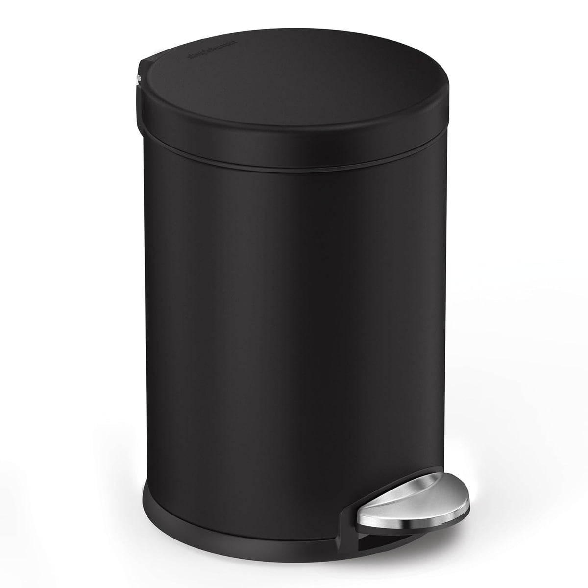 simplehuman Papelera para baño, 4,5 litros, Negro Mate