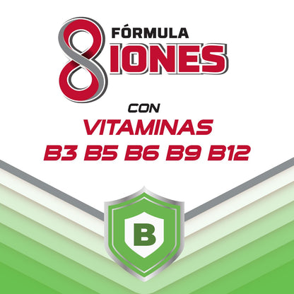 Suerox Vitamins Energy Sabor Manzana Verde-Limón con Electrolitos Sin Azúcar, Vitaminas B3, B5, B6, B9 y B12, Bebida Refrescante para Energía Diaria, 630 ml | 12-Pack