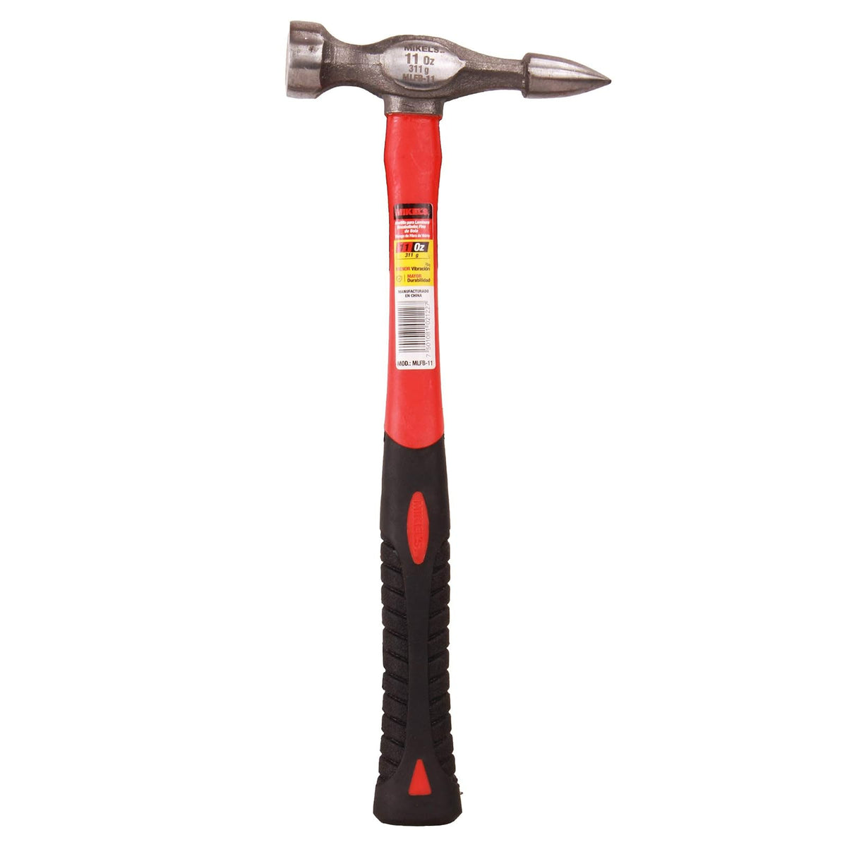 Mikel's MLFB-11 Martillo para Laminero Desabollador Fino de Bola, Mango de Fibra de Vidrio, 11 Oz