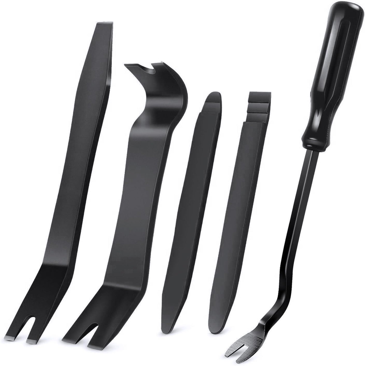 GOOACC Kit de Herramientas para Desmontaje de Molduras y Paneles Automotrices, 5 Piezas - Negro -