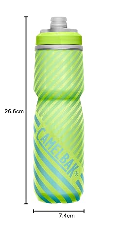 CamelBak Podium Chill Bike - Botella de agua con aislamiento para apretar, color lima/azul, 24 onzas