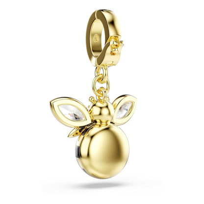Abalorio de Swarovski Idyllia, corte mixto, abeja, multicolor, chapado en oro