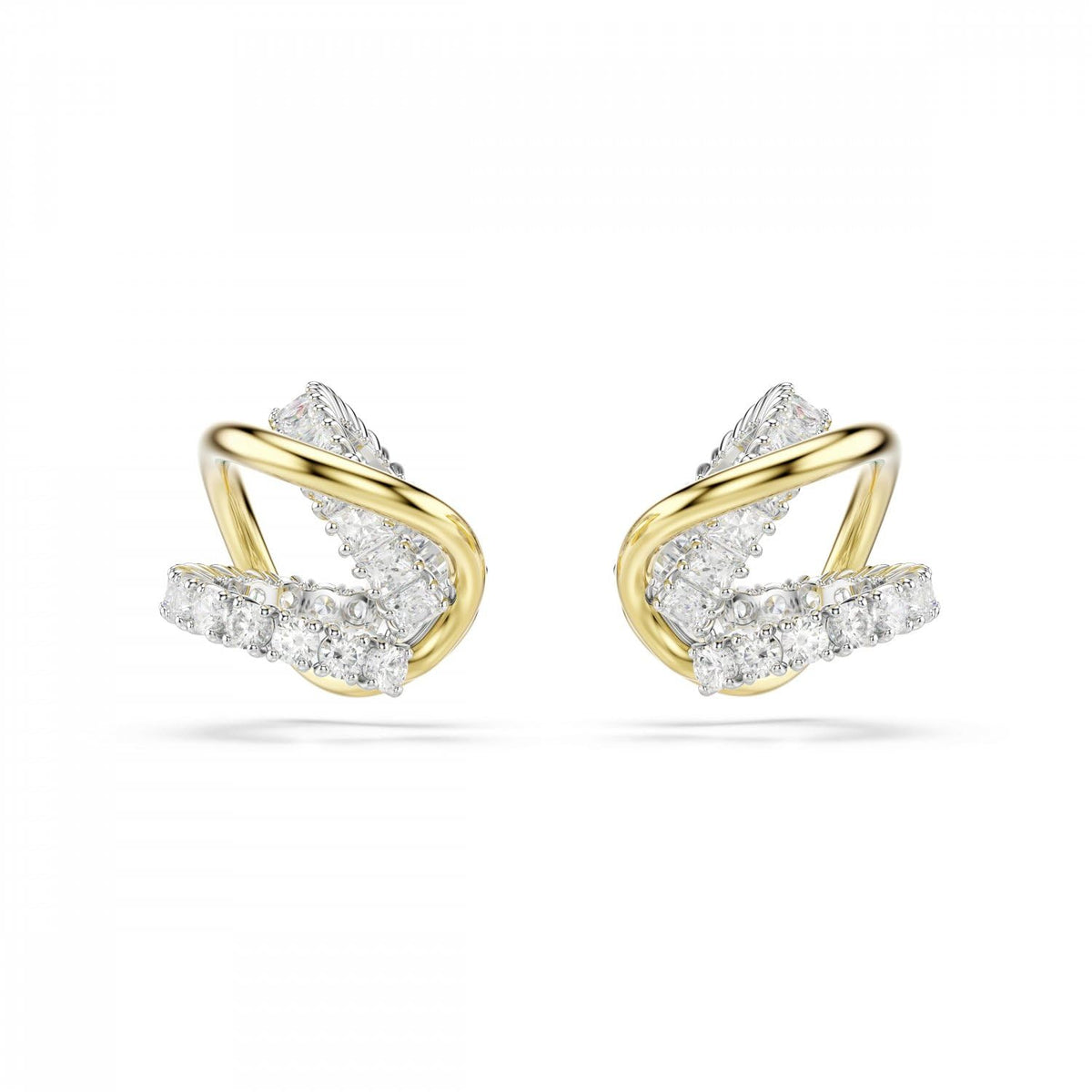 Pendientes ear cuff Hyperbola, Tallas mixtas, Blancos, Mezcla de acabados