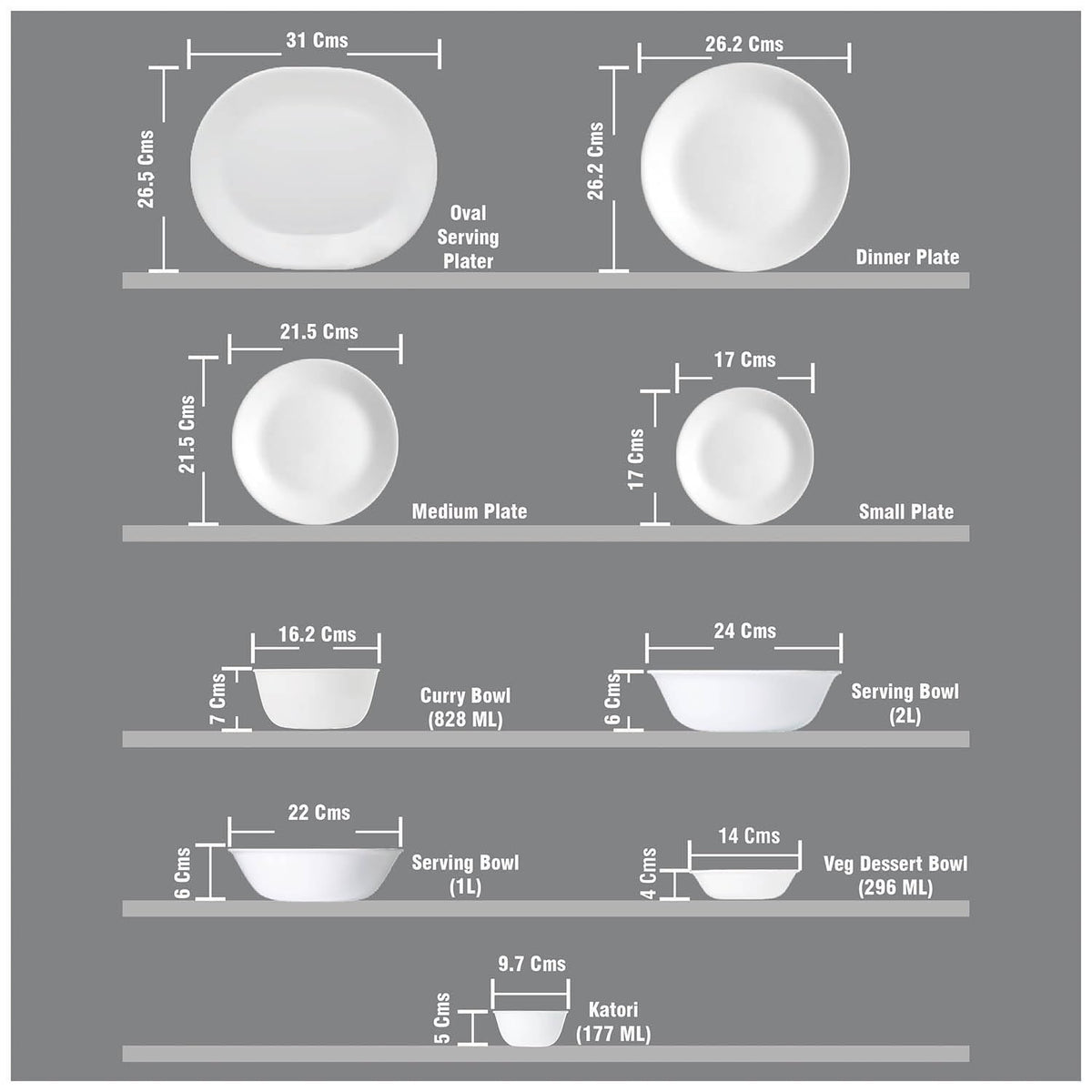 Corelle Livingware 6 piezas Rojo rubí juego de platos