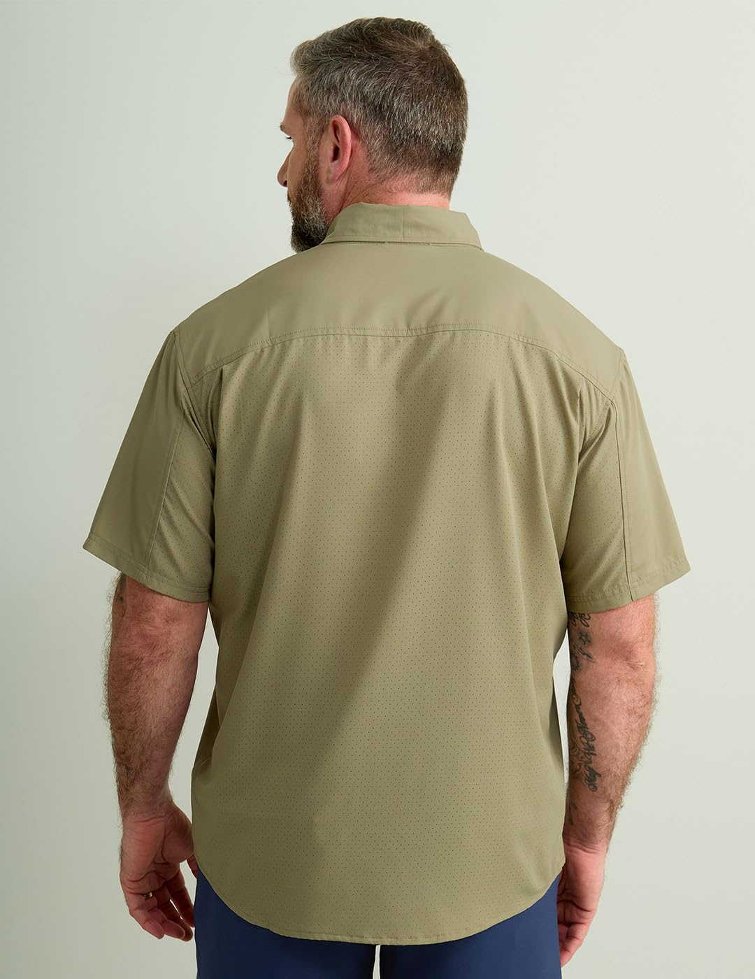HUK Tide Point - Camisa de Manga Corta con Botones para Hombre Camisa Abotonada para para Hombre