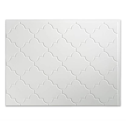 FASÄDE Mónaco - Panel decorativo de vinilo en color blanco brillante (un panel de 45 x 60 cm)