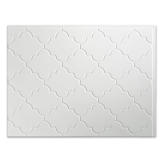 FASÄDE Mónaco - Panel decorativo de vinilo en color blanco brillante (un panel de 45 x 60 cm)