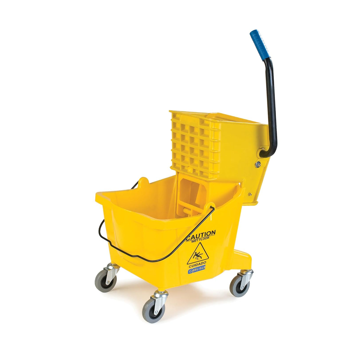 Carlisle Commercial Cubeta de Trapeador con Escurridor de Presión Lateral 24.6 L - 24.6 l - Amarillo