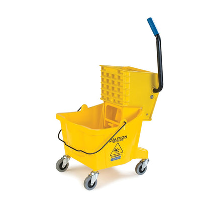 Carlisle Commercial Cubeta de Trapeador con Escurridor de Presión Lateral 24.6 L - 24.6 l - Amarillo