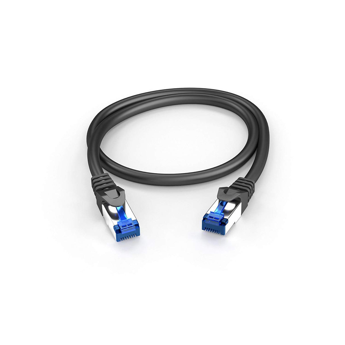 KabelDirekt – Cable Ethernet 10Gbit/s – 10x 1.5ft/0.5m, plateado | Transmite la velocidad máxima de fibra óptica, para redes Gigabit, switches/routers/modems/plata