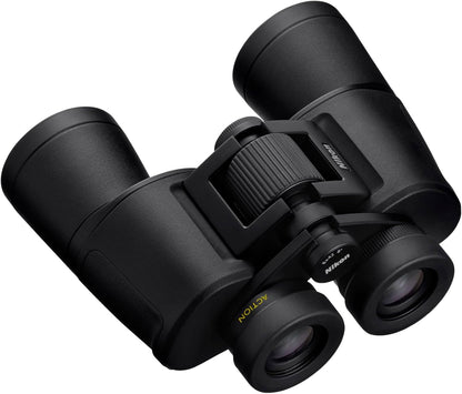 Nikon Action - Binocular de 8 x 42 | Óptica Revestimiento de Revestimiento múltiple, Brillante, Vista Amplia, Potencia 8X, caperuza Ajustable de Giro y Deslizamiento y diseño Porro-Prism