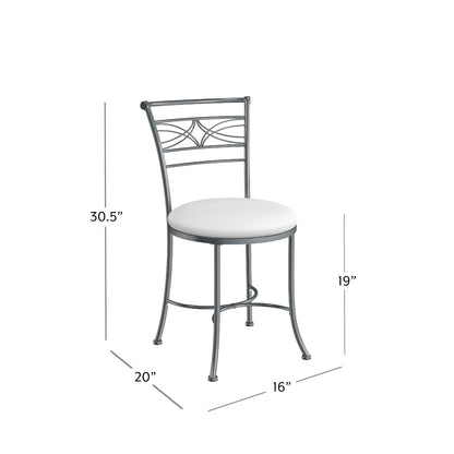 Hillsdale Furniture Dutton - Taburete de Cambiador, Chapado en Cromo