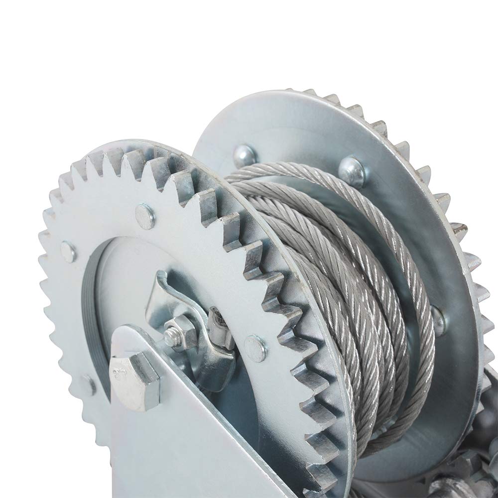 Dogo Tuls RH5012 Restirador Manual, 2000 Lbs, Cable Acero Doble Engrane