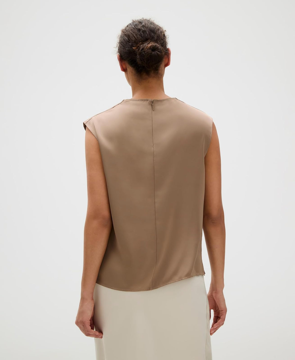 Calvin Klein Womens Satin Cowl Neck Blouse