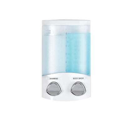 Euro Series Trio Dispensador de jabón y regadera de Tres cámaras, Cromo, Blanco, 2-Chamber, 1 - Blanco - 2 cámaras - dispensador