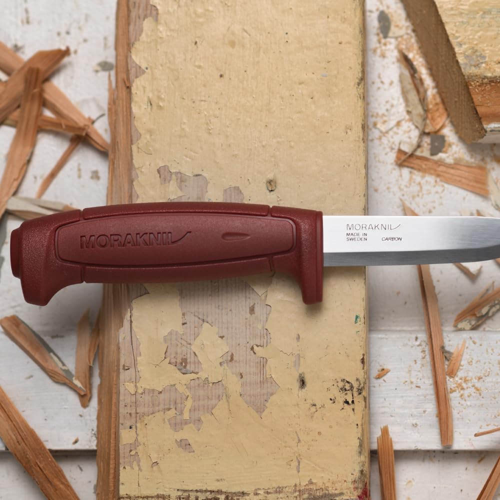 Morakniv Craftline Basic 511 Acero de alto carbono Utilidad Cuchillo de hoja fija y combi-sheath, 3.6-" Blade