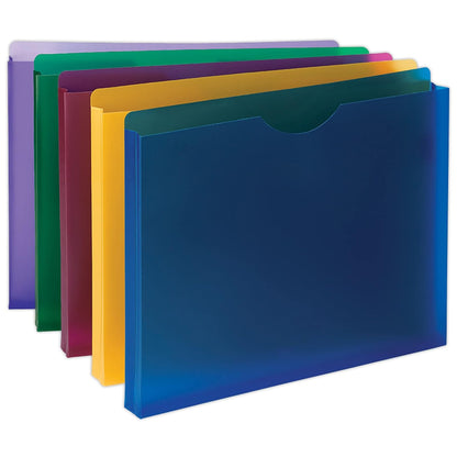 Smead 89610 - chamarra de archivo expandible de polietileno, pestaña de corte recto, expansión de 1 pulgada, tamaño carta, colores surtidos, 10 por paquete