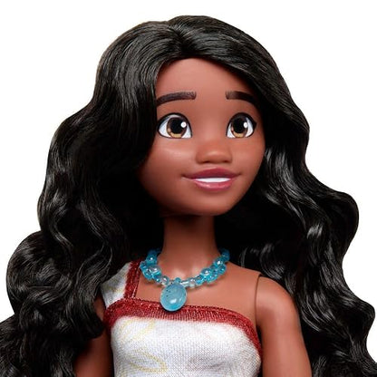 Moana 2 Muñeca Moana Disney con Cabello Ondulado Articulaciones Móviles Vestido Inspirado En La Película Y Accesorios para Niñas De 3 Años En Adelante
