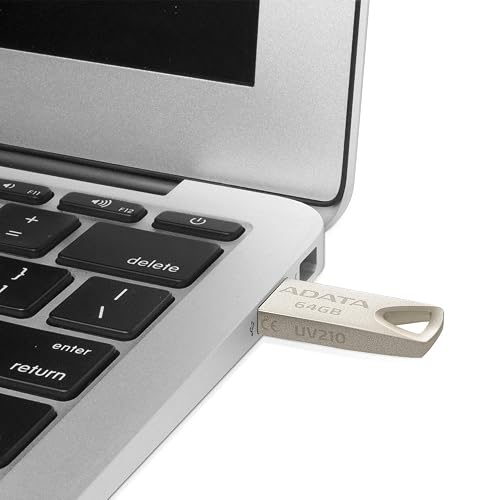 ADATA 64 GB Memoria Flash USB 2.0 Metálica Color Plata (Modelo UV210)