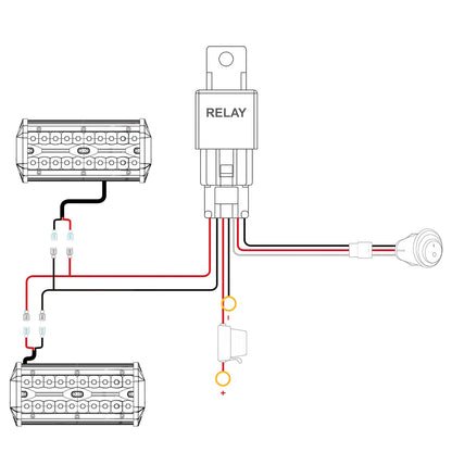 Nilight - Barra de luz LED de 6.5 pulgadas de triple fila de luces combinadas con kit de cableado para conducción de niebla, iluminación de trabajo en todoterreno, camión, SUV, ATV UTV