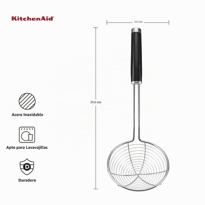 KitchenAid KE010OHOBA - Colador asiático clásico de acero inoxidable