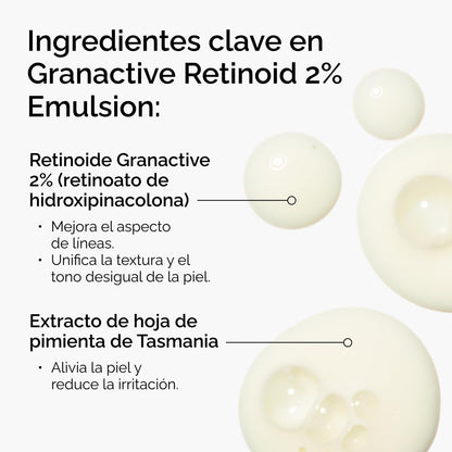 The Ordinary Granactive Retinoid 2% Emulsion, Suero para Signos de Evenjecimiento con Retinoide al 2% — Retinoide avanzado para mejorar los signos de la edad y la textura de la piel, 30ml