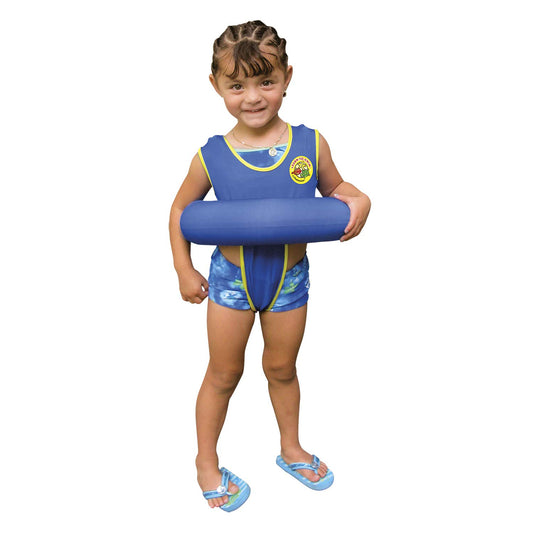 Poolmaster - Chaleco de Aprendizaje para Nadar, Entrenador de natación de Tubo Ajustable y Ayuda de natación para niños de 3 a 6 años, Color Azul