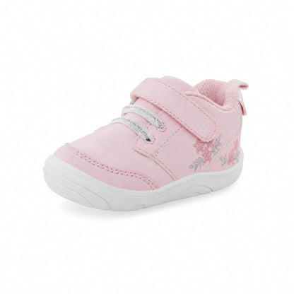 Stride Rite Taye 2.0 Tenis Lavables con Velcro para Bebé - 11.0 cm - Rosa claro
