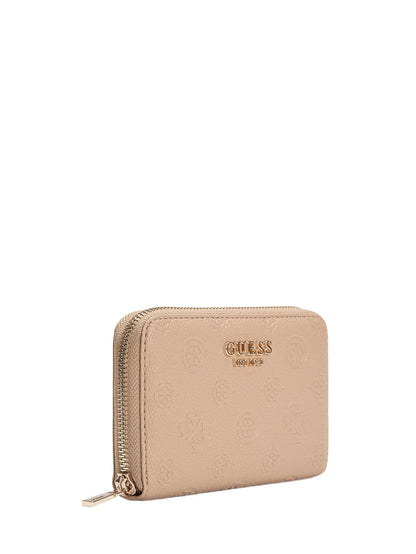GUESS CARTERA MEDIANO ELLA LOGO EN COLOR BEIGE ESTAMPADO