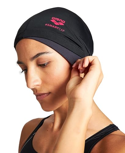Arena Unisex Adult Smartcap Extra Soft Swim Cap for Fitness Swimmers Two-in-One Headcover for Long Hair, One Size Fits Most