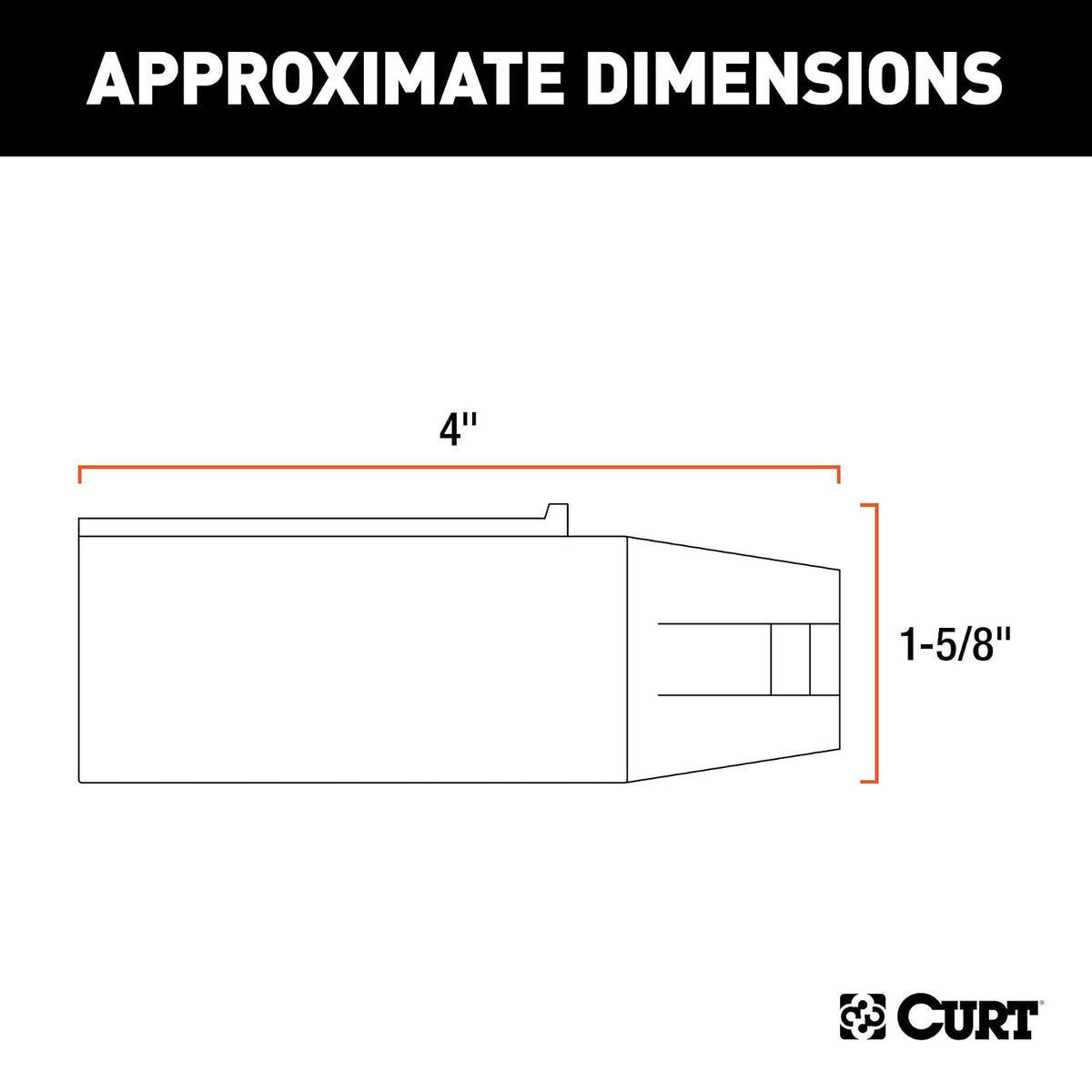 CURT Adaptador de Cableado Redondo 7 Vías a Plano 4 Vías para Remolque 57041