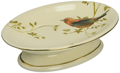 Avanti Linens Jabonera Gilded Birds - Plato para el jabón