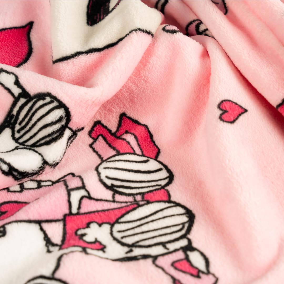 Franco Collectibles Peanuts Snoopy - Manta para el día de San Valentín, Manta súper Suave y acogedora de Felpa, 60 x 70 Pulgadas, (Producto Oficial Peanuts)
