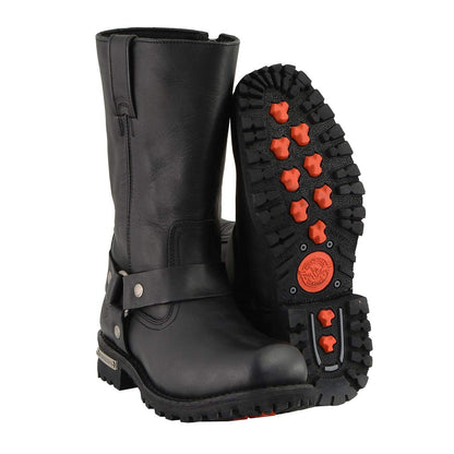 Milwaukee - Botas de motocicleta para hombre, Negro, 7.5 M US | Motocicleta de 11 pulgadas, piel de vacuno de alta calidad, lista para carretera
