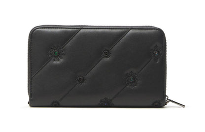 Desigual Cartera larga para mujer, Negro, U