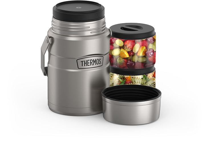 Thermos - Tarro de alimentos con aislamiento al aspiradora, acero inoxidable