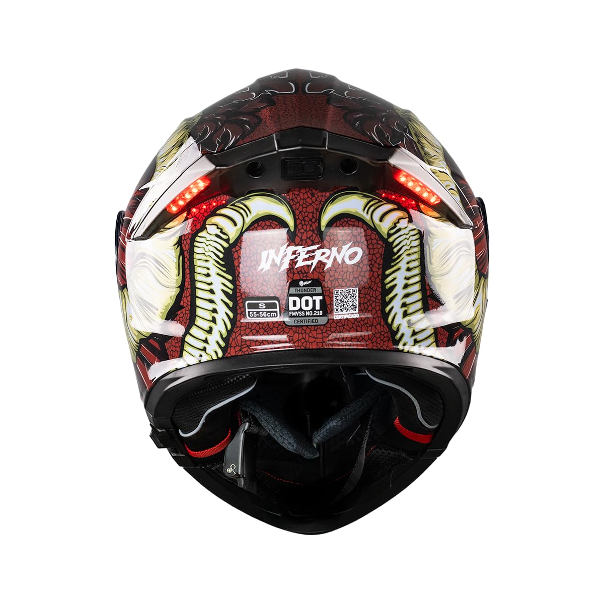KOV Thunder Inferno Casco Abatible LED XL