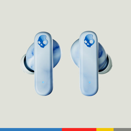 Skullcandy EcoBuds Auriculares In-Ear Inalámbricos, 8h de Autonomía, Estuche de Carga sin Batería, Micrófono, Compatibles con iPhone Android y Dispositivos Bluetooth, Glacier