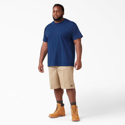 Dickies Men's Tall Short Sleeve Heavyweight Heathered Crew Neck Tee Big