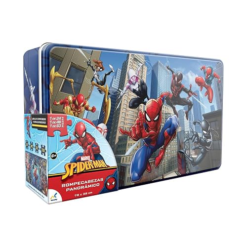 Novelty Corp - Rompecabezas PANORÁMICO 3 EN 1 Spiderman