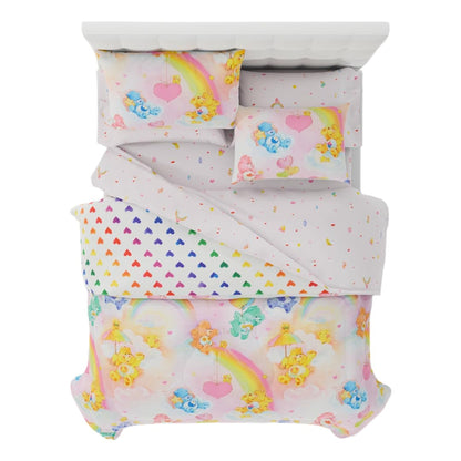 Franco Barbie 1959 Juego de Edredón y Sábanas Reversible - 7 Piece Queen Size - Amarillo - Care Bears