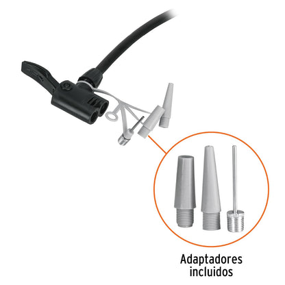 TRUPER Bomba de Aire 58 cm, Cuerpo de Acero, Naranja