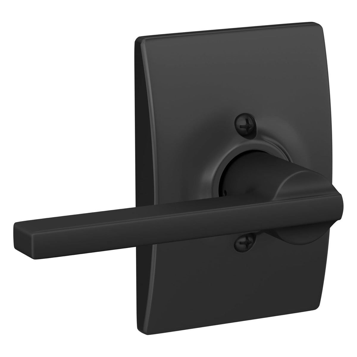 Schlage Latitude Manija para Puerta, Varios Acabados y Funciones - Negro - One Sided Non Turning - Siglo